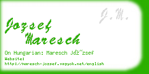 jozsef maresch business card